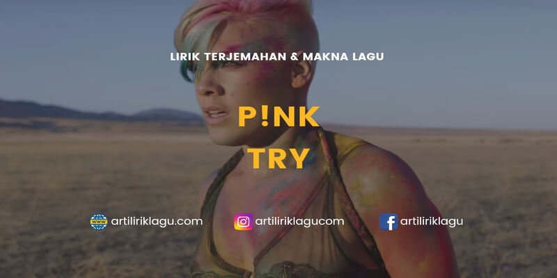 Lirik terjemahan Try karya dari Pink